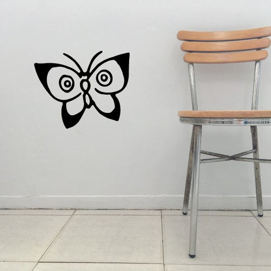 Image of Dizzy Eye Winged Butterfly Decal