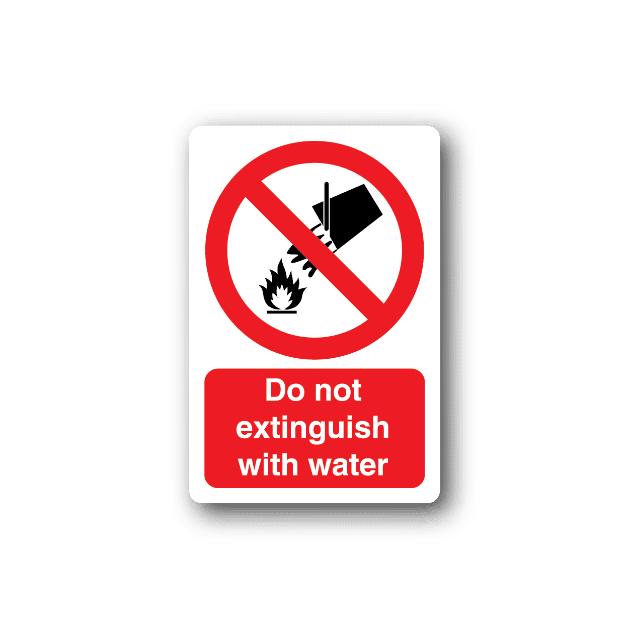 Image of Do Not Extinguish With Water Sticker