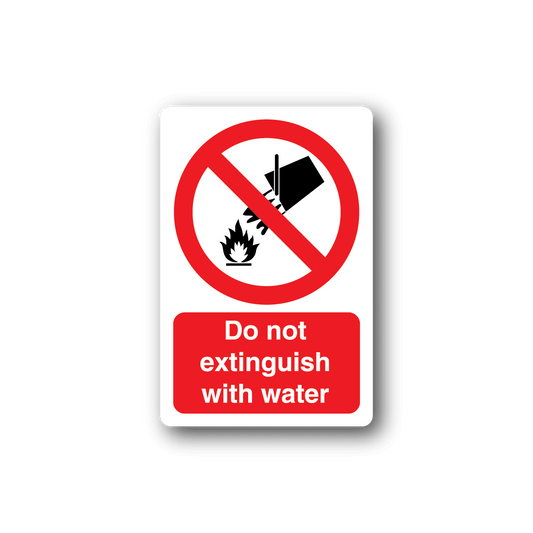 Image of Do Not Extinguish With Water Sticker