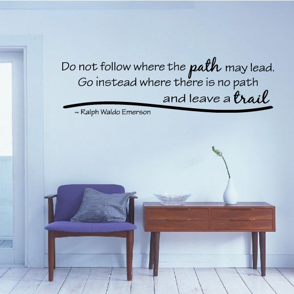 Image of Do not Follow Quote Wall Decal - Vinyl Decal - Car Decal - Vd003