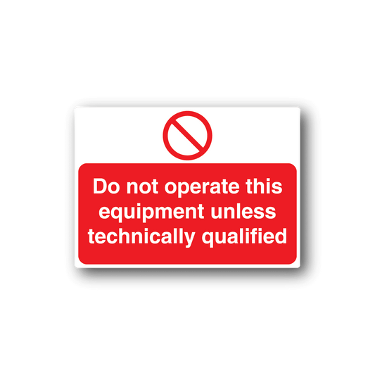 Image of Do Not Operate This Equipment Sticker