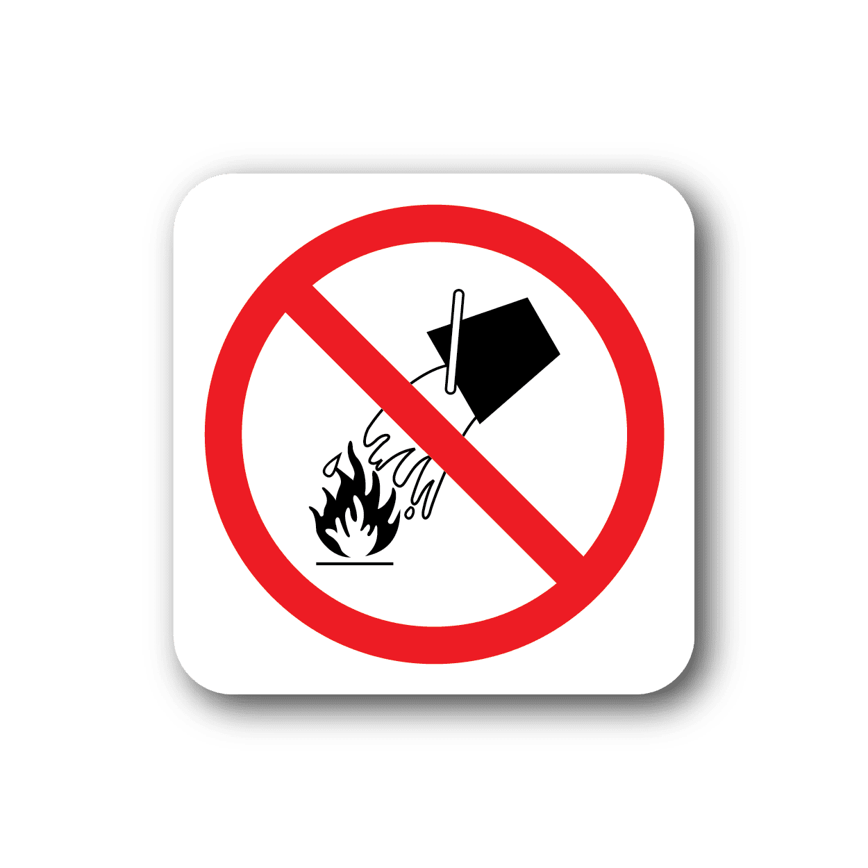 Image of Do not put water on fire Sticker