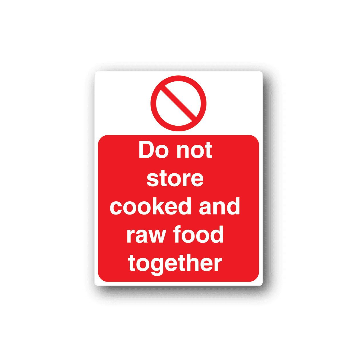 Image of Do Not Store Cooked And Raw Food Together Sticker