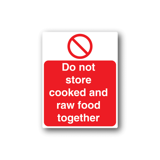 Image of Do Not Store Cooked And Raw Food Together Sticker