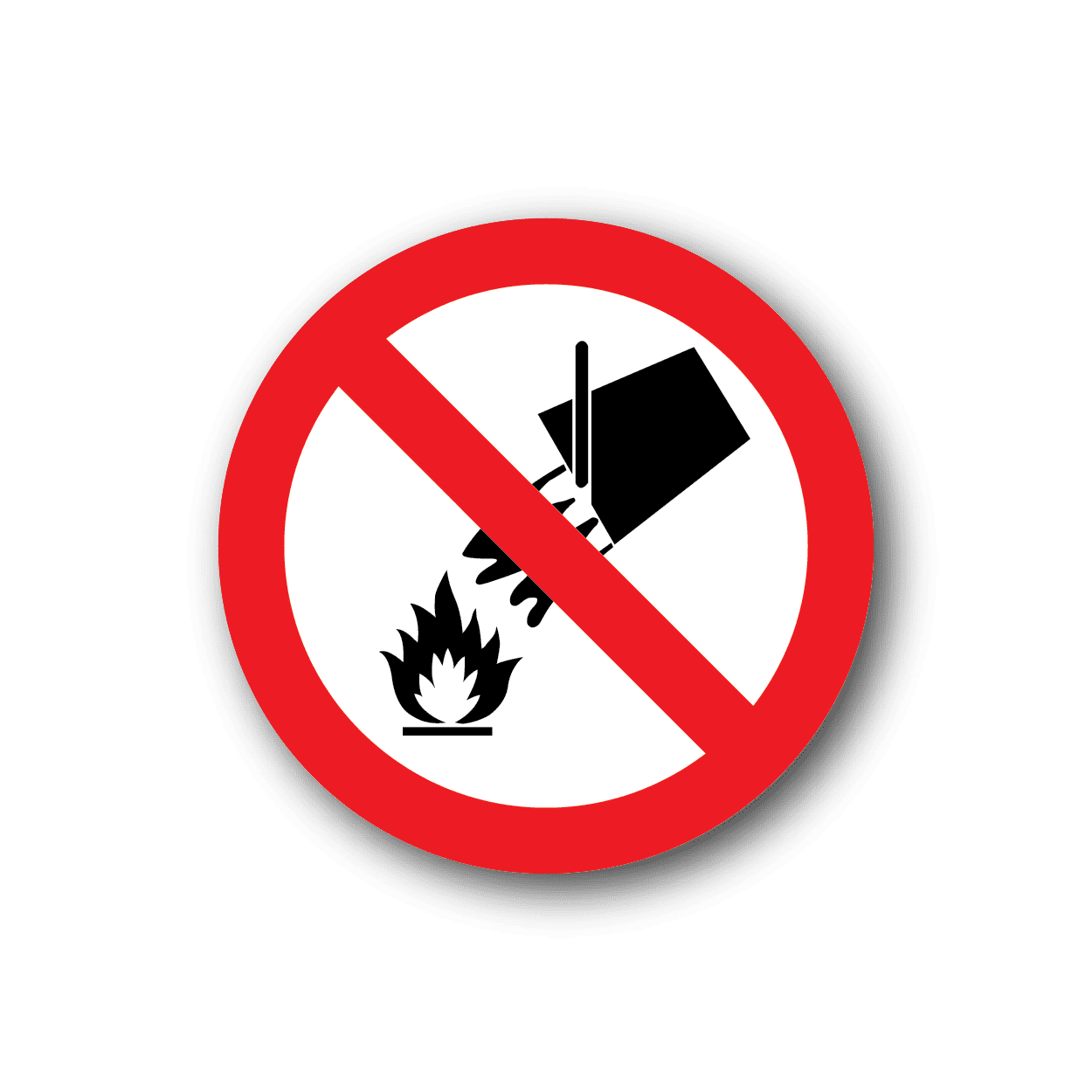 Image of Do Not Use Water on Fire Sticker