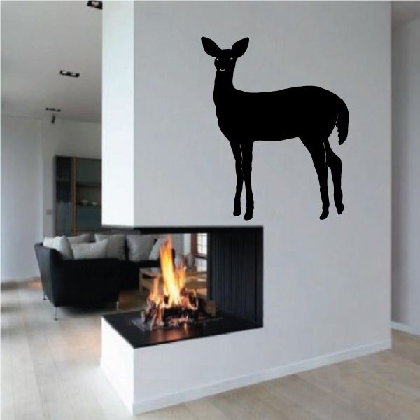 Image of Doe Deer Looking Decal