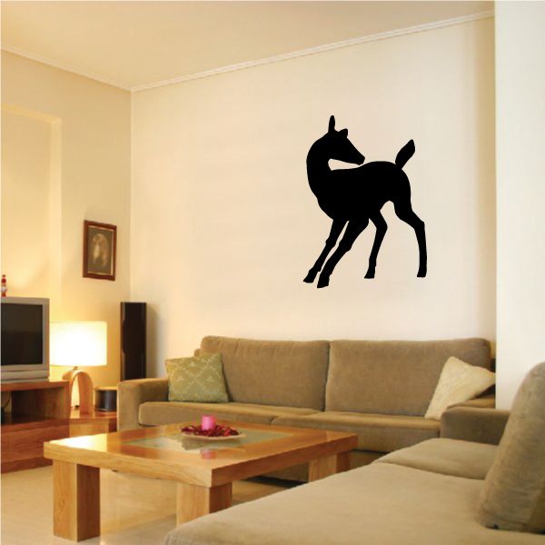 Image of Doe Deer Turned Head Silhouette Decal