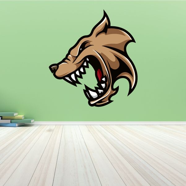 Image of Dog Mascot Wall Decal - Vinyl Car Sticker - Uscolor008
