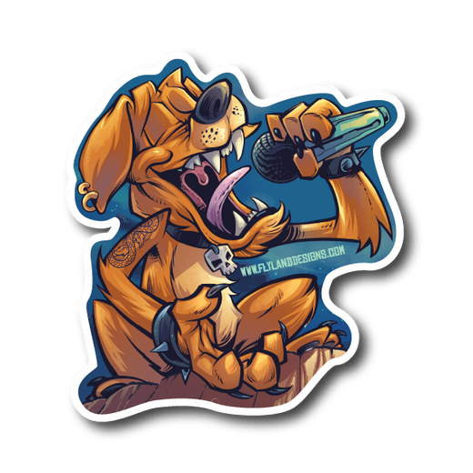 Dog Rockstar Vinyl Sticker