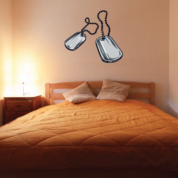 Image of Dog Tags Printed Die Cut Decal