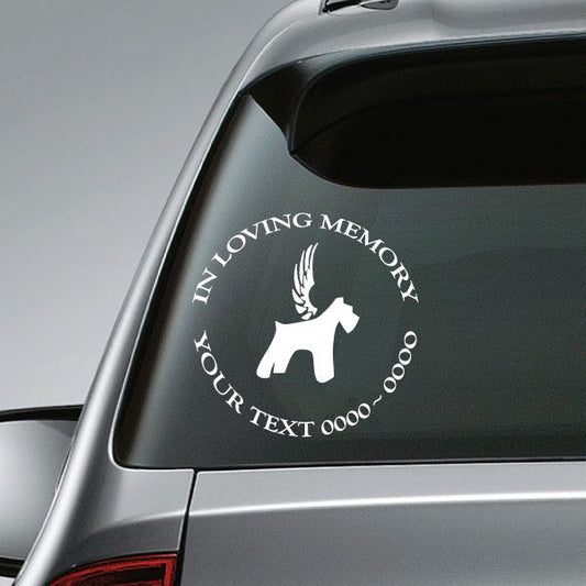 Image of Dog with Wings Custom In Loving Memory Decal