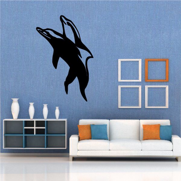 Image of Dolphin Couple Mating Decal