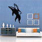 Dolphin couple mating wall decal with black dolphin silhouettes