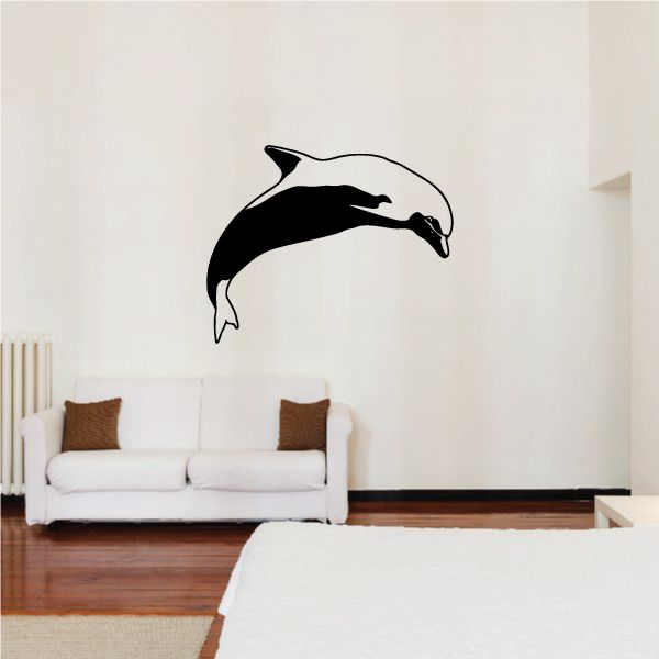 Image of Dolphin Diving Over Decal