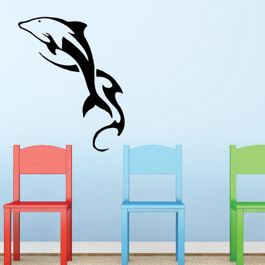 Image of Dolphin Making Waves Decal