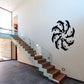 Dolphin spin repeat wall decal, black dolphin swirl pattern