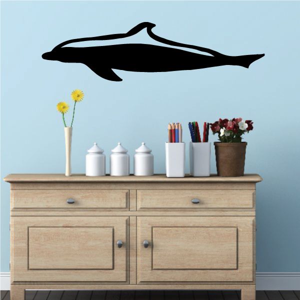 Image of Dolphin Straight Swimming Decal