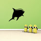 Black dolphin swimming forward wall decal silhouette