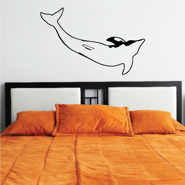 Image of Dolphin Swimming Sideways Decal