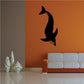 Black dolphin silhouette wall swim decal