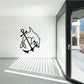 Black dolphin wall decal, vinyl silhouette with long nose and flippers