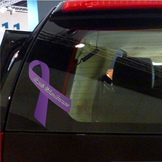 Image of Domestic Violence Awareness Ribbon Vinyl Sticker