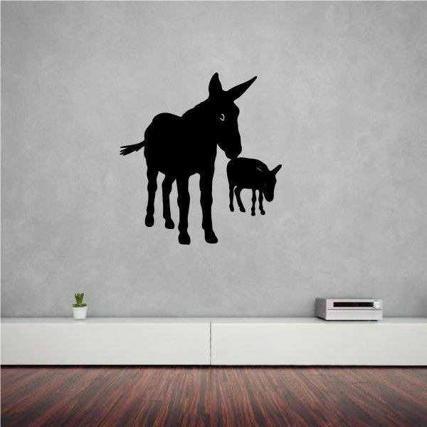 Image of Donkey and Foal Decal