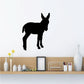 Donkey foal silhouette wall decal, black foal standing