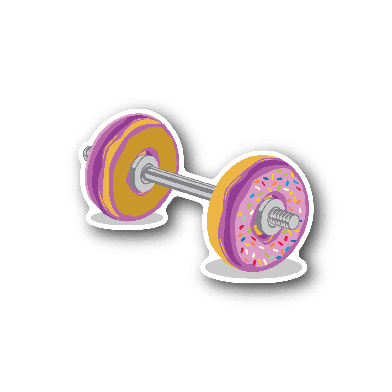 Image of Donut Barbell Sticker