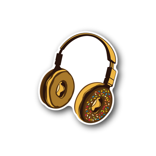 Image of Donut Headphones Sticker