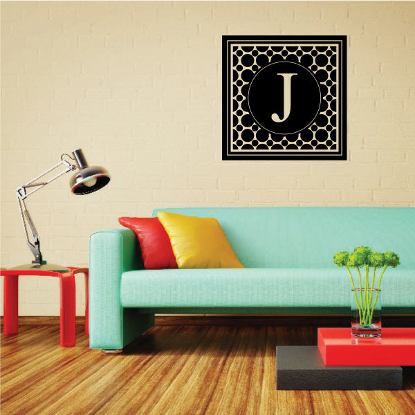 Image of Dots Monogram Decal