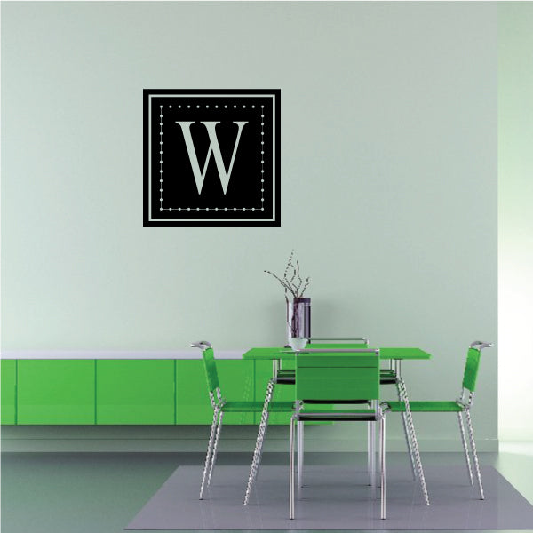 Image of Dotted Line Monogram Decal