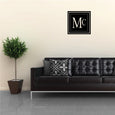 Image of Dotted Line Monogram Decal