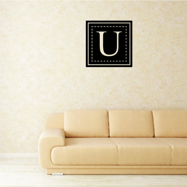 Image of Dotted Line Monogram Decal