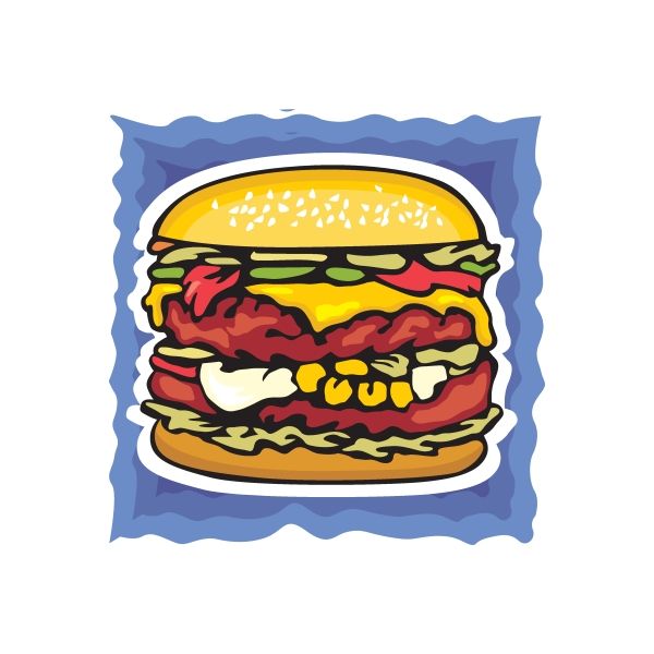 Image of Double Cheeseburger Sticker