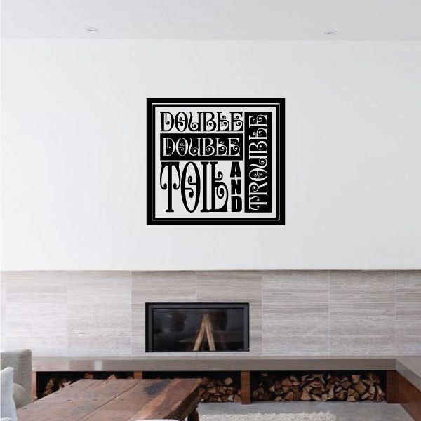 Image of Double Double Square Halloween Quote Decal