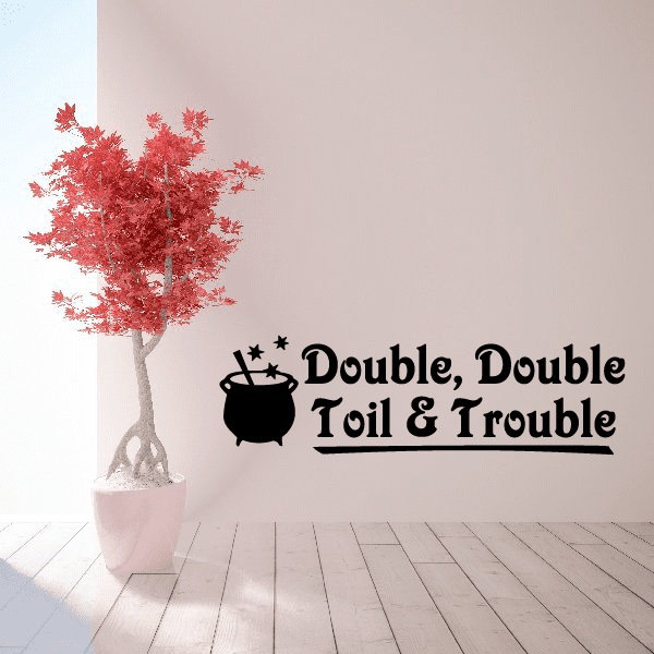 Image of Double, Double Toil and Trouble Halloween Cauldron Decal