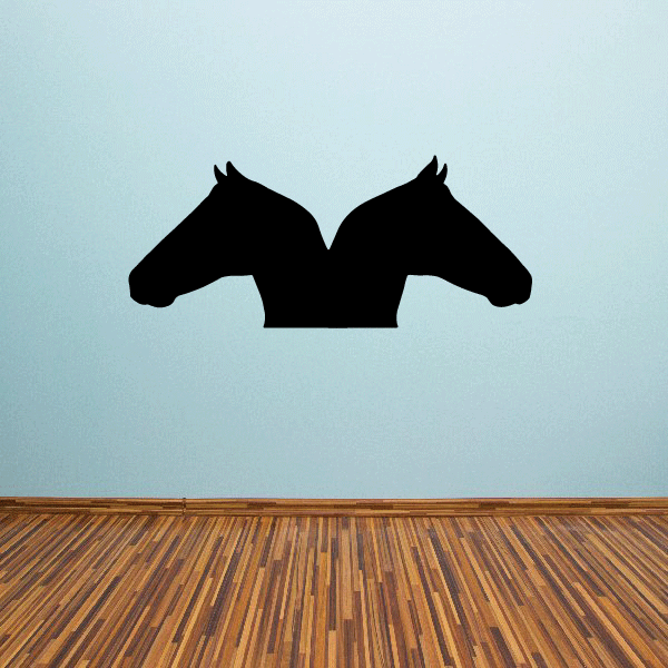 Image of Double Horse Silhouette Decal