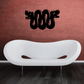Double snake heads decal with black stylized snake head silhouette design