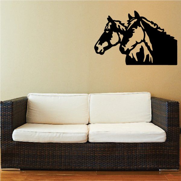 Image of Double Stable Horse Head Decal