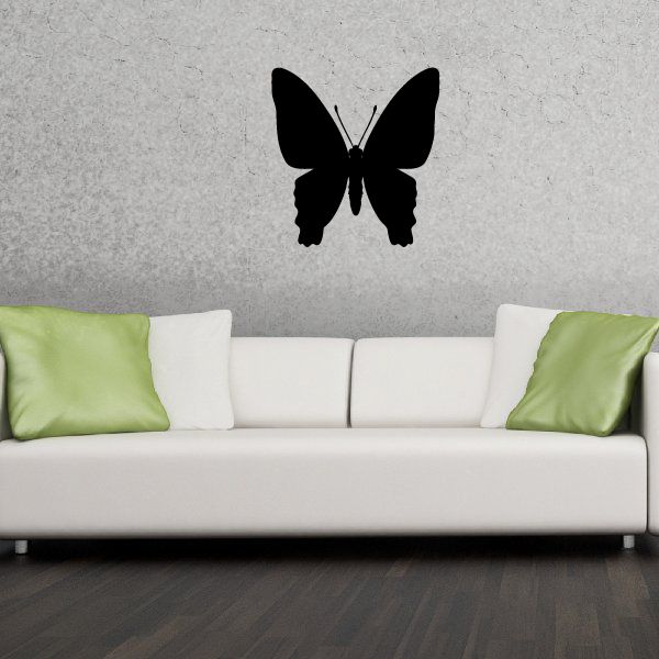 Image of Double Straight Bottom Wing Butterfly Silhoutte Decal