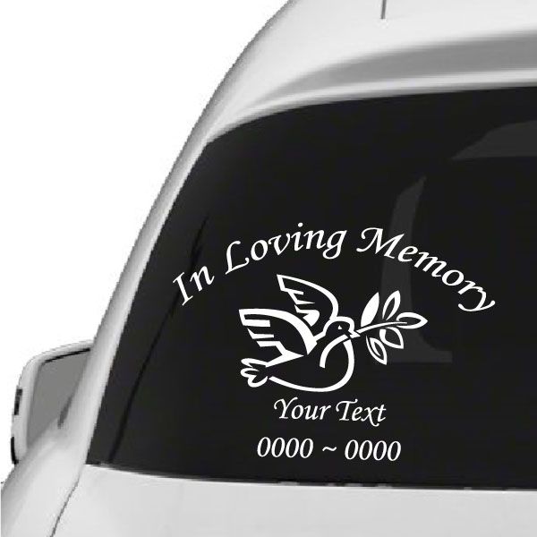 Image of Dove Custom In Loving Memory Decal