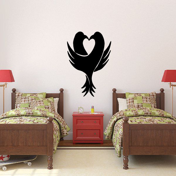 Image of Dove Love Heart Shape Decal