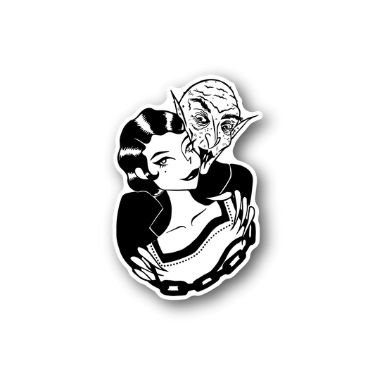 Image of Dracula and Wife Sticker