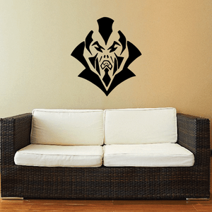 Dracula mask decal sticker with black gothic face emblem