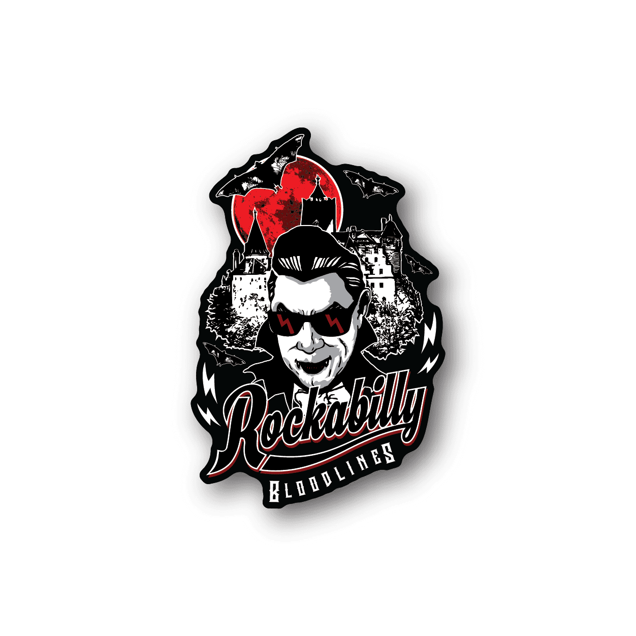 Image of Dracula Rockabilly Bloodlines Sticker