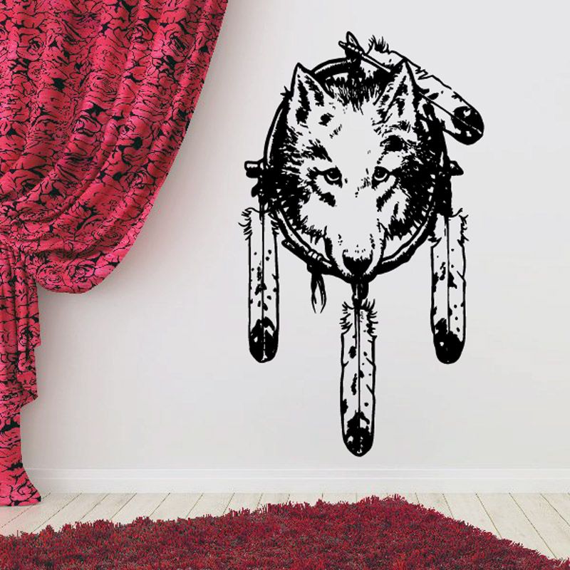 Image of Dream catcher Wolf Decal