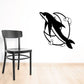 Black dolphin and moon wall decal with white bubble accents