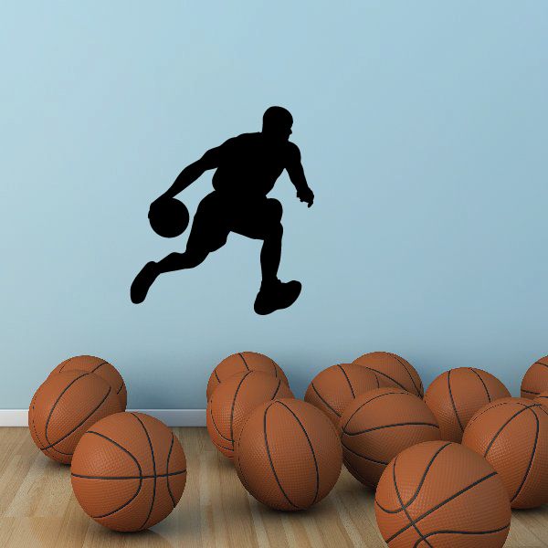 Image of Driving To The Hole Basketball Wall Decal - Vinyl Decal - Car Decal - 003