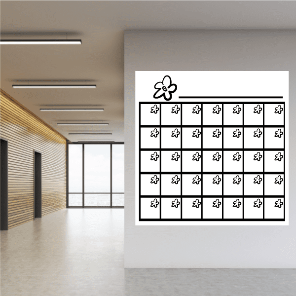 Image of Dry Erase Calendar Wall Stickers